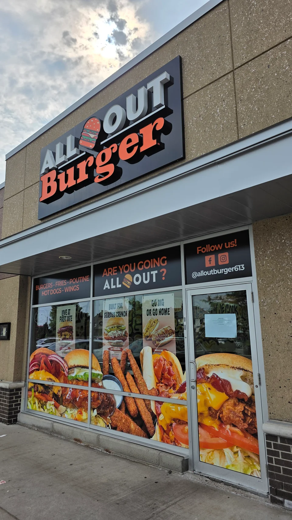 All-Out Burger Barrhaven storefront